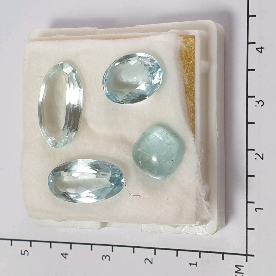 4 Echte Aquamarine ( gesamt 16,72 Carat ) 9 - 16 mm in Recklinghausen