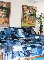 Unikat Jeansdecke Quilt Patchwork Denim Tagesdecke XXL blau Ludwigsvorstadt-Isarvorstadt - Isarvorstadt Vorschau