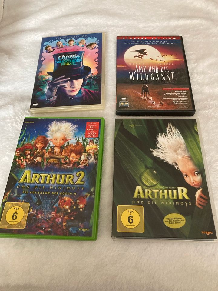4 DVD Arthur 1 + 2, Amy und die Wildgänse, Charly in München