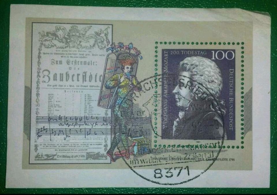 9. BRIEFMARKEN "Wolfgang Amadeus Mozart 200" v. 1991 in Langenfeld Eifel