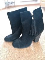 Stiefel Leder schwarz mit Absatz und Reißverschluss Gr. 38 Bayern - Türkheim Vorschau