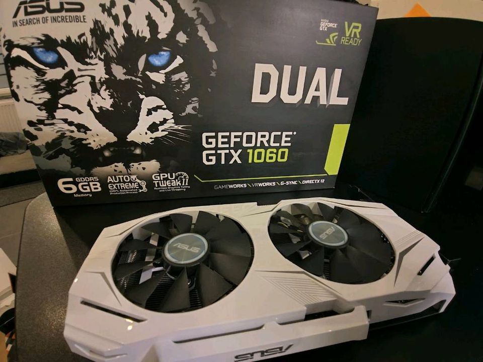 ASUS Geforce GTX 1060 DUAL 6GB + OVP + Backplate + 6pol Kabel in Hilden