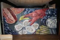 3-teiliges Wandbild Acrylbild Künstlerarbeit je Teil 1,2x2,0m Niedersachsen - Soltau Vorschau