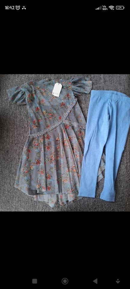 Next Set 7 122 Kleid Tunika Leggings 116 128 edel Neu Etikett in Saarlouis