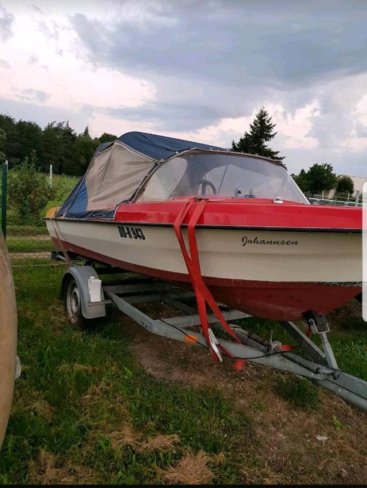 Sportboot fiberline g15 Yamaha motor 55 PS  Trailer in Belgern