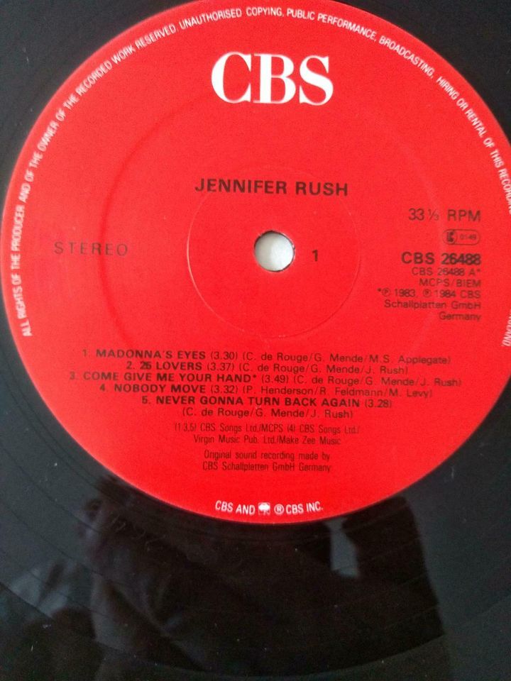 LP Vinyl Jennifer Rush CBS 26488 Schallplatte in Oberhausen