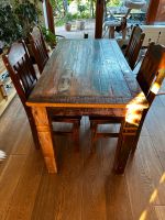 Vintage Holztisch mit 4 Stühlen Tisch 1,4 x 07,m Nordrhein-Westfalen - Hückelhoven Vorschau