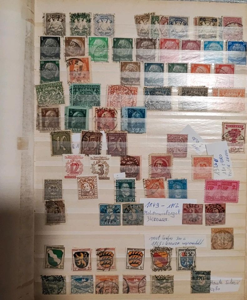 Briefmarken alt deutsch -gestempelt und ungestempelt- in Maulburg