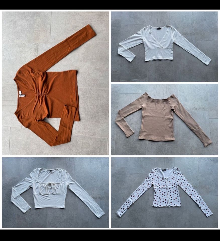 ♥️ Fishbone H&M TALLY WEIJL SHEIN Shirt Crop Langarmshirt Gr.XS♥️ in Oschersleben (Bode)