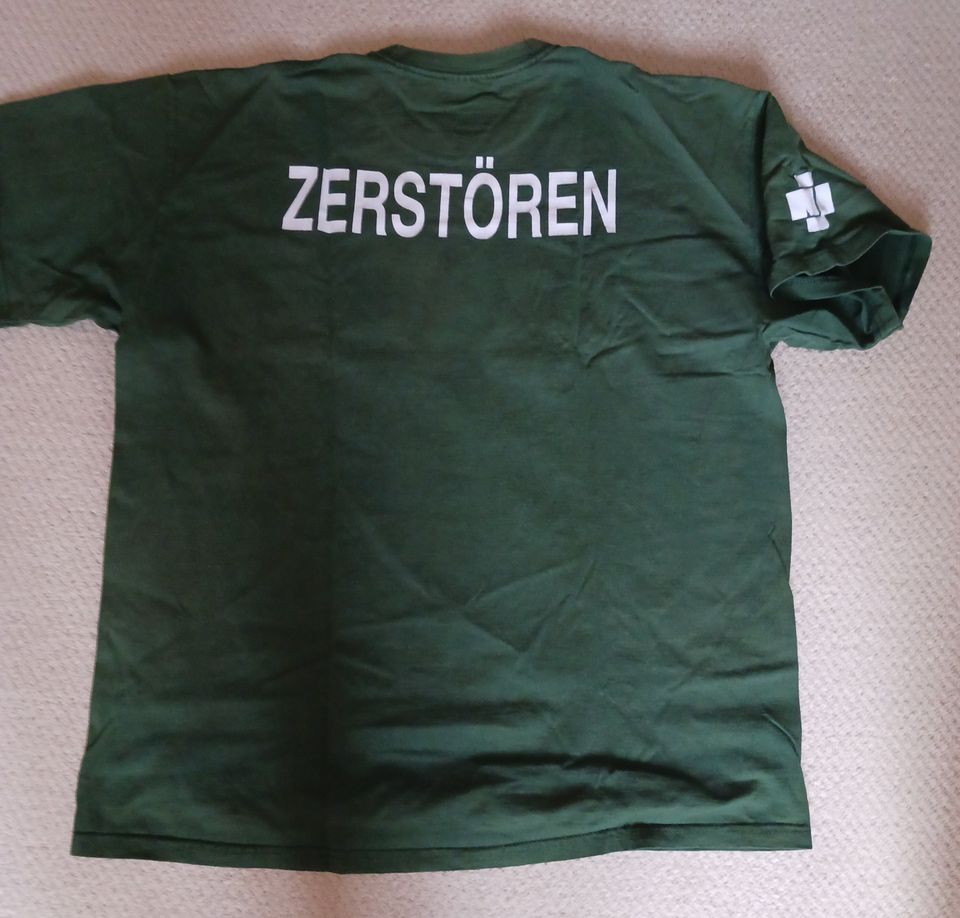 Original Rammstein Shirt " ZERBRENNEN DANN RENNEN" getragen in Rosenow