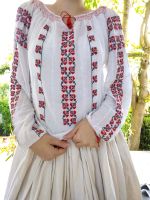 Rumänische folklore traditionelle Bluse Trachtenbluse Stickerei H Bayern - Rothenburg o. d. Tauber Vorschau