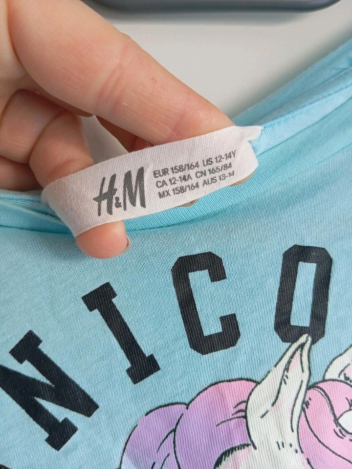 Kleid, türkis, unicorn, Einhorn, 158/164 H&M in Saarbrücken