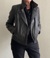 Bikerjacke, Lederjacke, Gr. S, schwarzbraun, Massimo Dutti Hamburg - Altona Vorschau