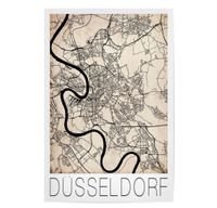 Retro Vintage Map - Stadtplan Düsseldorf Alu Dibond 90x60 artbox Düsseldorf - Pempelfort Vorschau