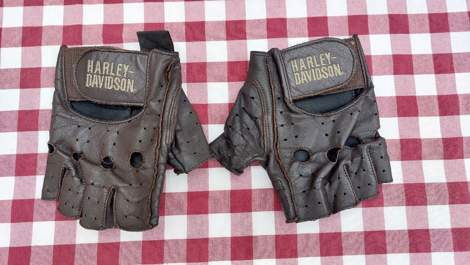 Harley Davidson Handschuhe, fingerlos, braun, Größe S - gebraucht in München