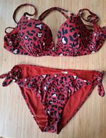Bikini Hollister schwarz rot leopard Düsseldorf - Oberbilk Vorschau
