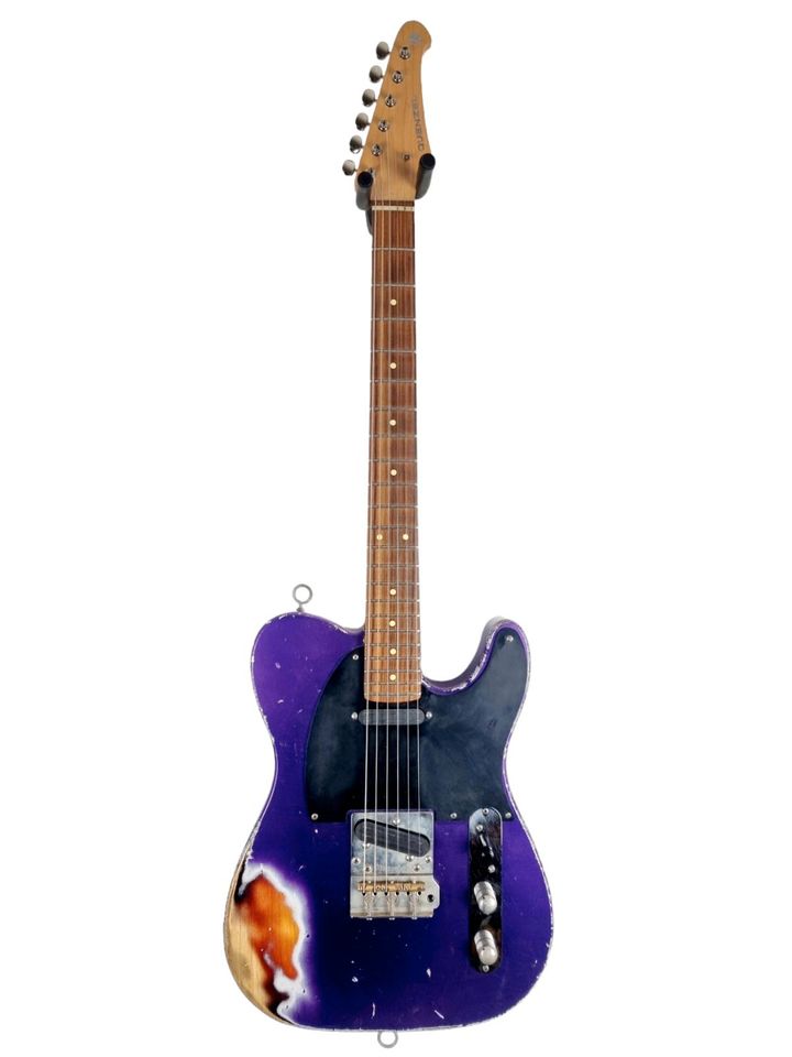 Quenzel Custom Guitars Telecaster Purple over Sunburst Relic in Linsengericht