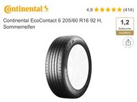 2Sommerreifen Continental EcoContact6 205/60 R16 92H NEU TOPPreis Nordrhein-Westfalen - Oberhausen Vorschau