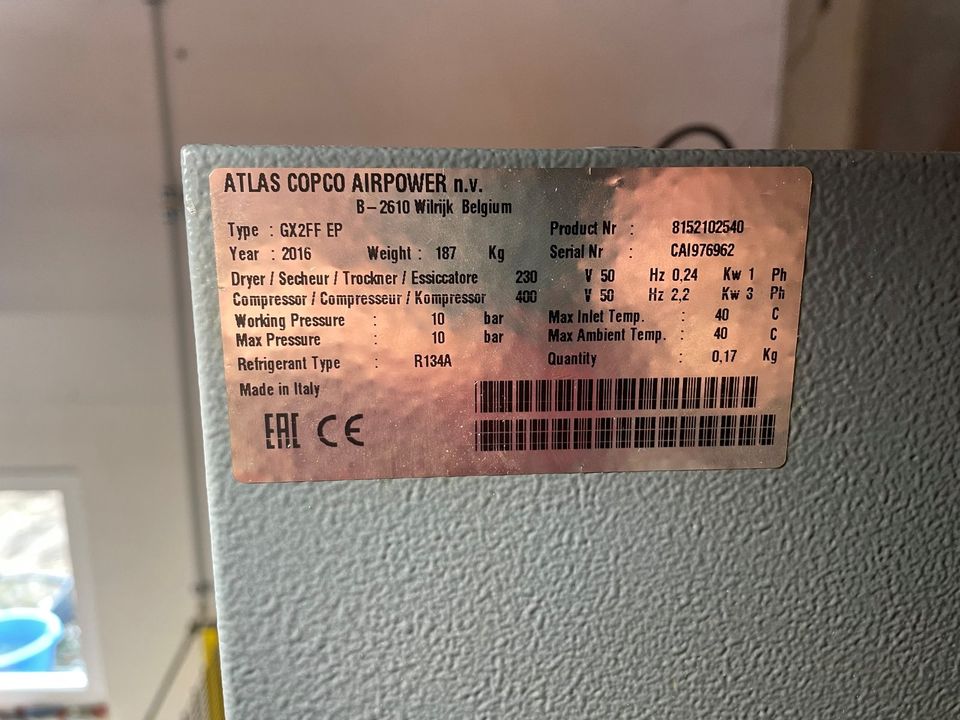 Atlas Copco GX2FF EP (CAI976962) Defekt Schraubenkompressor in Tannhausen