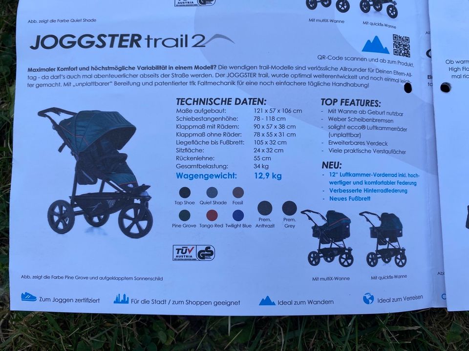 TFK Joggster Trail 2 Kombi-Kinderwagen in Tegernheim