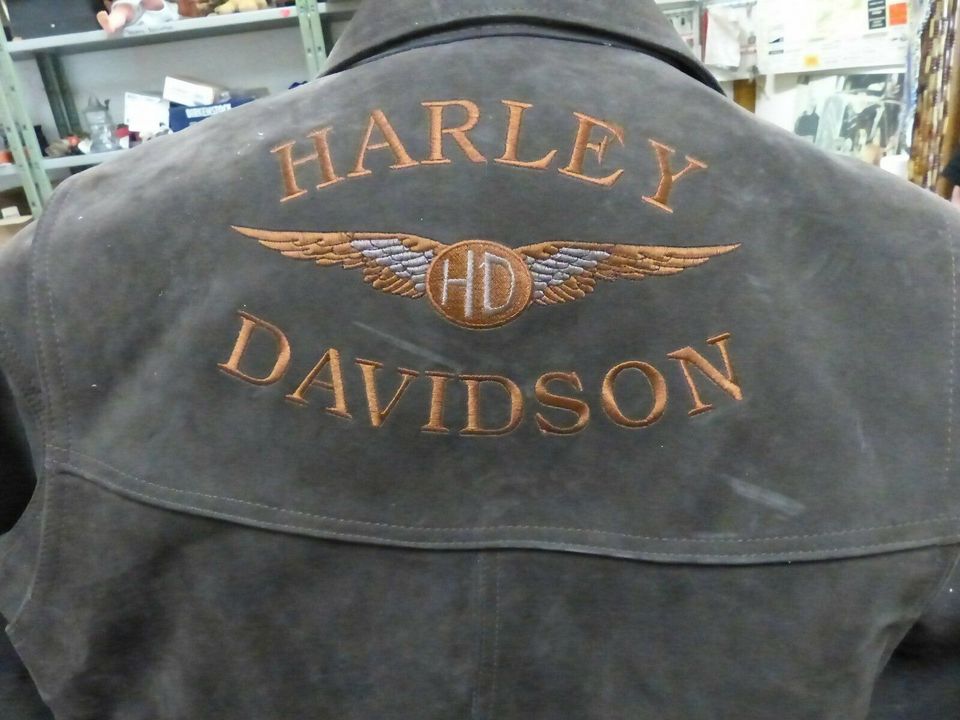 Harley Davidson Lederkluft, braun, Hose, Weste, Jacke, Biker in Flintbek