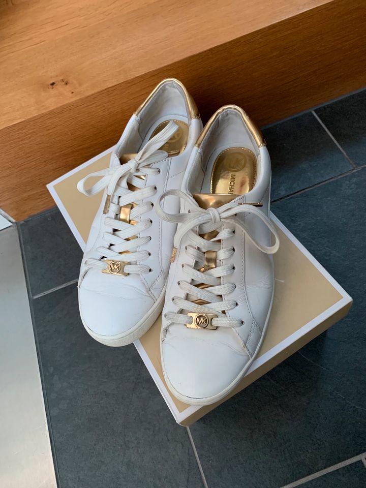 Michael Kors Sneaker weiß Gr. 38 Leder Top OVP Turnschuhe in Eggenfelden