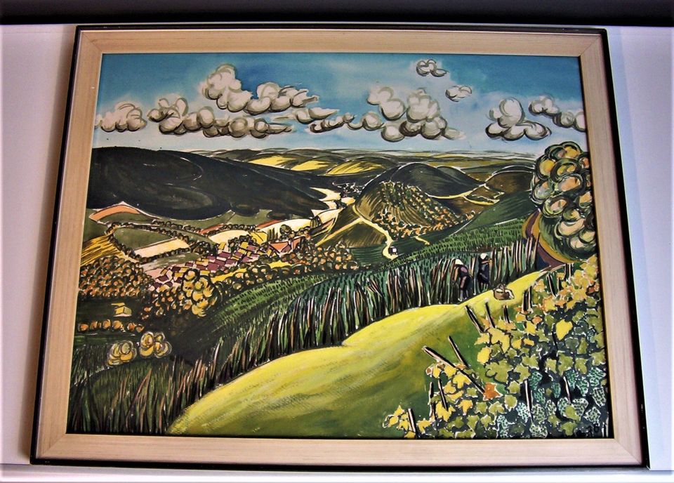 70cm Aquarell Weinberge Weinbau Rheingau Remstal Neckar Ahr Mosel in Bad Friedrichshall