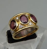 TOP Luxus Ring 750 Gold 18K 22x Brillant 0.86ct VSI Rubine Gr 53 Nordrhein-Westfalen - Lage Vorschau