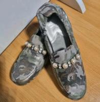 Leder Damenschuhe Slipper Moccasin Gr 37  Maripe Camouflage grün Bayern - Werneck Vorschau