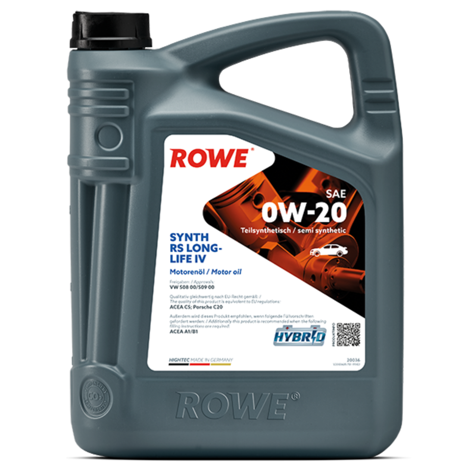 5 L ROWE Motoröl SYNT RS 0W-20 VW/Porsche Freigabe Longlife 4 in Mainz