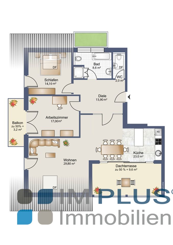 Ökologisch - Energiesparend - Zukunftsweisend - Neubau einer außergewöhnlichen Dachgeschoßwohnung! in Rosenheim