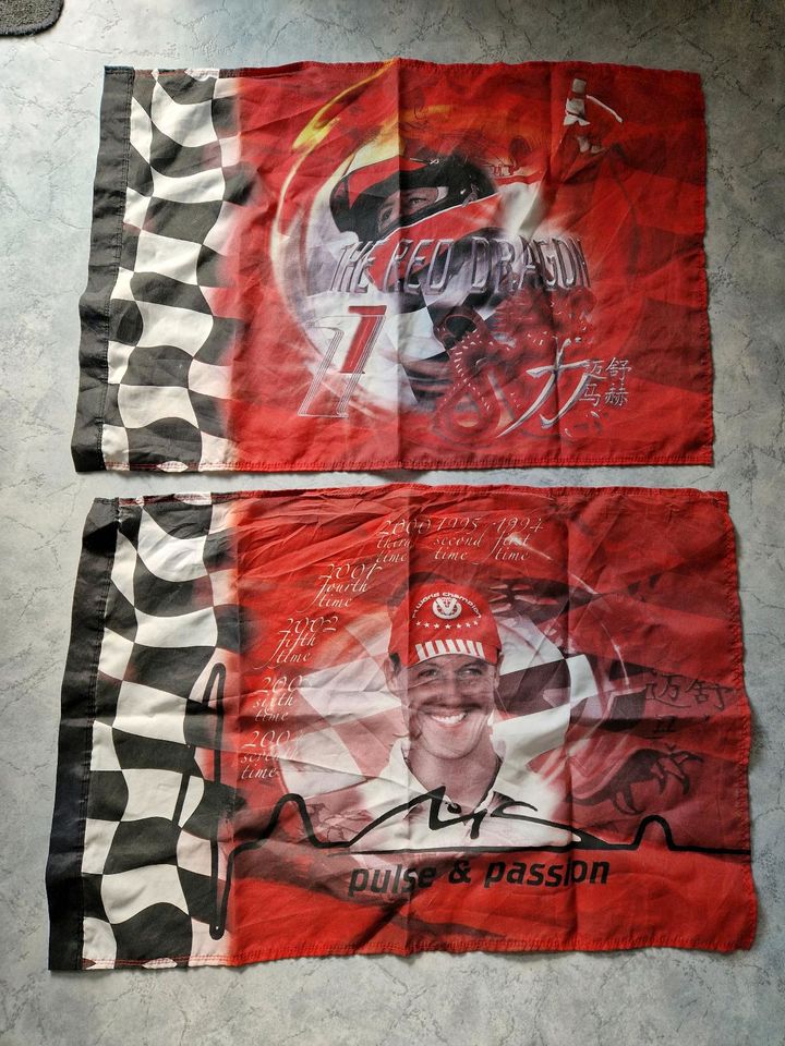 Fahne, Michael Schumacher, Ferrari in Gerstetten