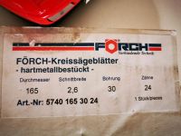 2 Stück Förch Kreissägeblatt 165x30 Sägeblatt Hartmetall 165mm Bl Baden-Württemberg - Aalen Vorschau