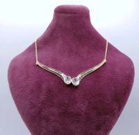 Neuwertiges Gold Collier, Halskette 333er Goldkette mit Zirkonia Berlin - Neukölln Vorschau