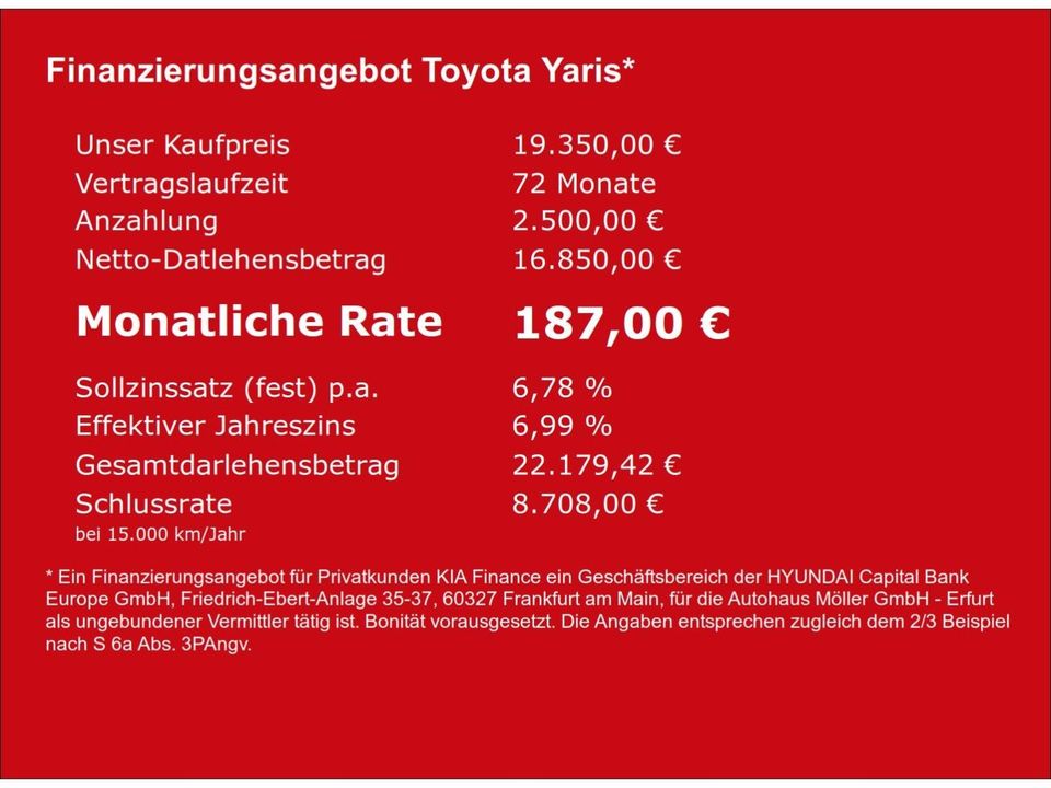 Toyota Yaris Club 1.5 VVT Hybrid LED Kamera Klima Keyle in Erfurt