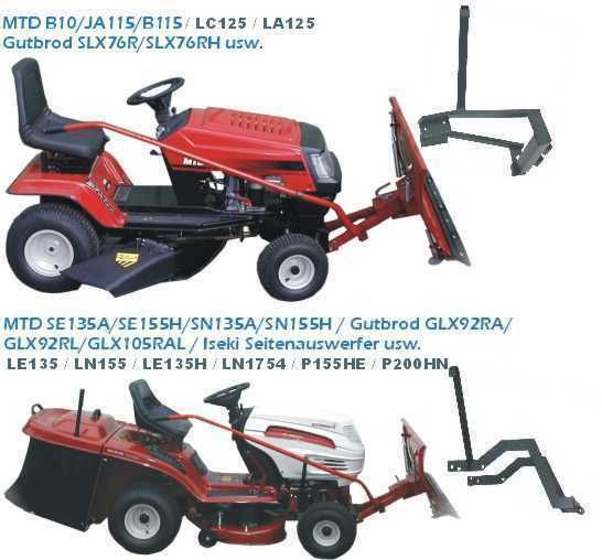 Schneeschild für Rasentraktor 118 cm mit Adapter Räumschild in Schwarzenberg (Erzgebirge)