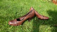 Echtleder Pumps in warmem Braun von Buffalo London 41 Hessen - Hanau Vorschau