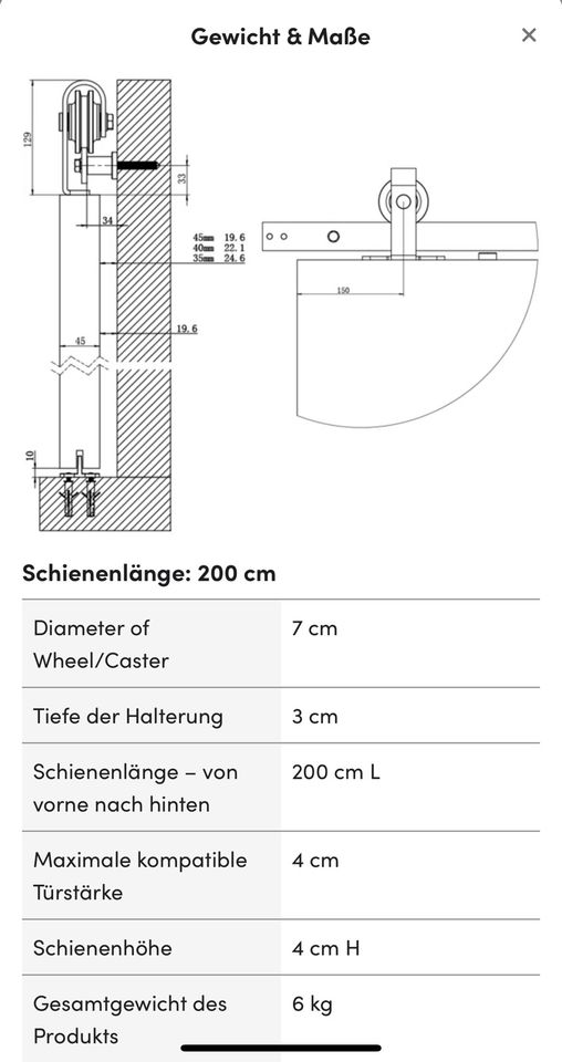 Verglaste Schiebetür im Industrialstil inkl. Beschlägen in Mörfelden-Walldorf