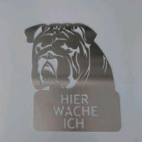 Edelstahl Warnschild englische Bulldogge Nordrhein-Westfalen - Herten Vorschau