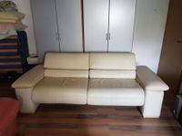 3 TEILIGE ECHTLEDER SITZGARNITUR COUCH +SESSEL +HOCKER IN BEIGE T Bayern - Frontenhausen Vorschau