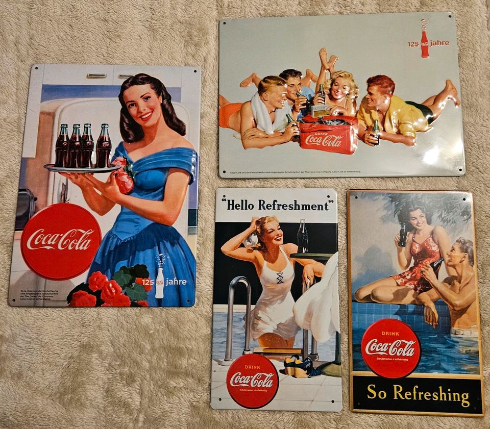 Coca Cola Blech Wandschilder in Fürstenfeldbruck