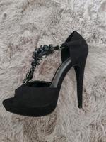 High Heels Sandalen schwarz samt 38 37 1x getragen Hamburg - Wandsbek Vorschau