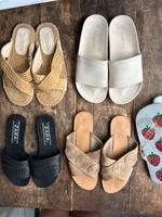 Sandalen Zara Shein Stroh Pantoiletten Strand Schuhe Bast Brandenburg - Falkensee Vorschau