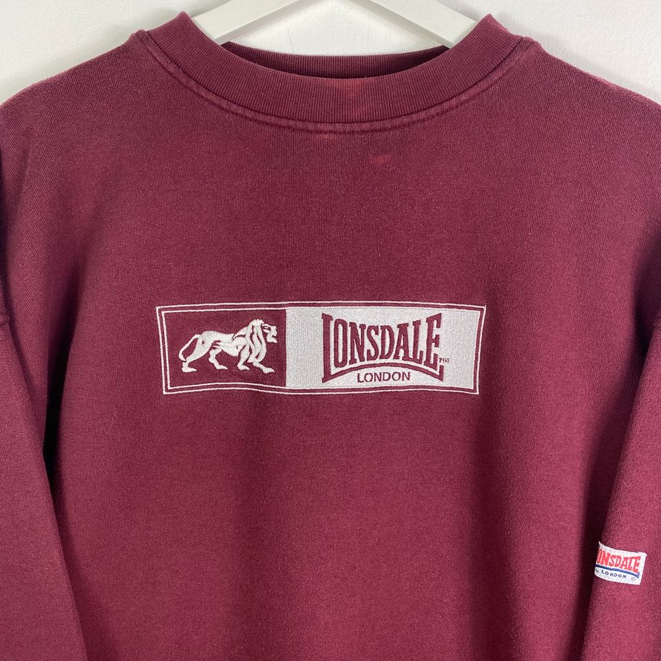 Vintage Lonsdale Sweater Gr.XL Rot 90er 90s y2k Retro in Gronau (Westfalen)
