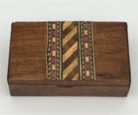 Vintage Holzschatulle Schmuckbox Messing Muster Deckeldose RAR Schwerin - Altstadt Vorschau