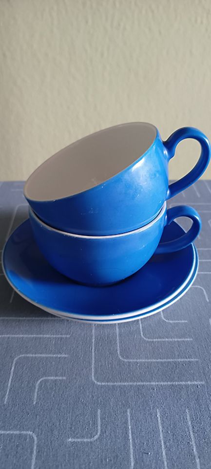 Kaffeetasse mit Unterteller Schönwald Dibbern Solid Color Pazifik in Düsseldorf