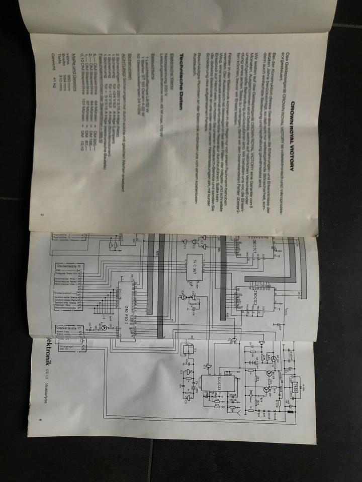 Crown Royal Victory Technisches Manual (Schematics) in Schwerte