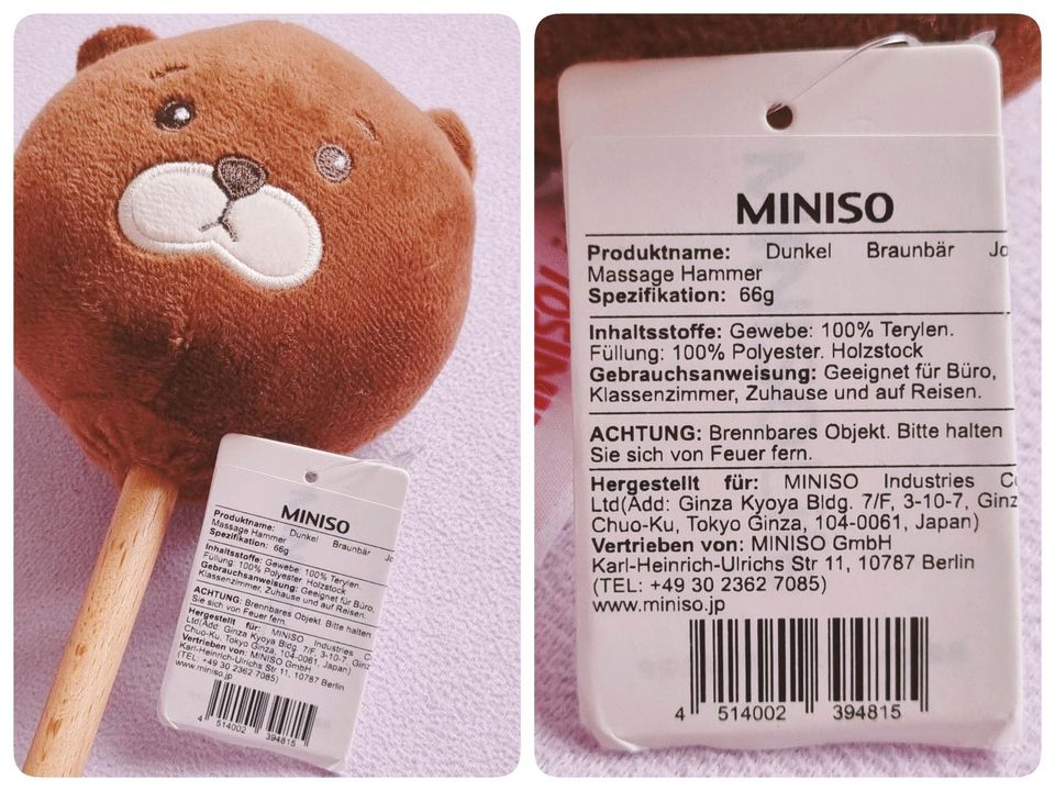 Niedlicher Massage-Klopfer von Miniso brauner Bär Brown Bear cute in Berlin