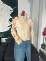 Zara Strickpullover SRPLS aus Wolle Fransen gr.S Creme Baden-Württemberg - Ostfildern Vorschau