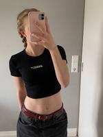 vintage H&M Shirt schwarz mit neon print XS Baden-Württemberg - Reutlingen Vorschau